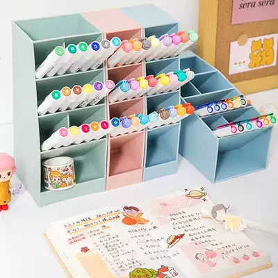 Creative fashion Nordic simple multifunctional pen holder ins student office desktop storage box large capacity pen barrel