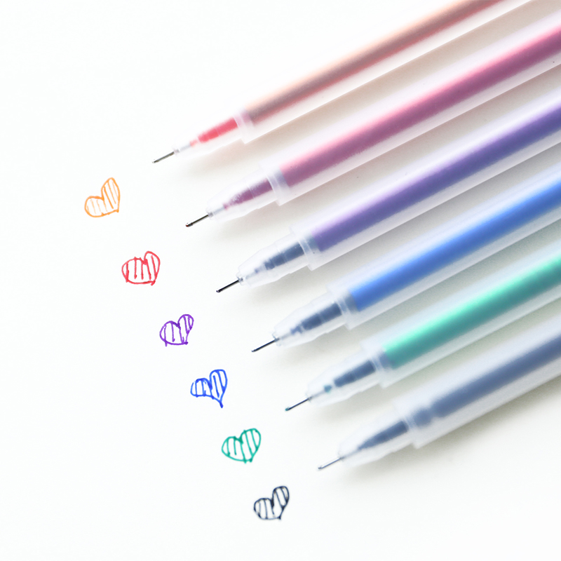 Three years two classes Korean stationery supplies minimalist transparent frosted watercolor pen in colour pen 0-5mm water-based pen