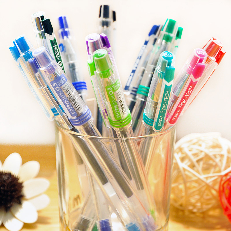 Korean DONGYA DONG-A Finetech colorful gel pen Student note water-based pen 0 3mmQ