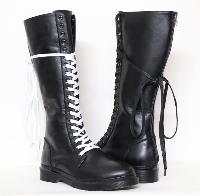 Men's Knight Boots 2026 European and American New Fashion Trendy Genuine Leather High Boots with Back Zipper and Height Increase Over-The-Knee Motorcycle Boots