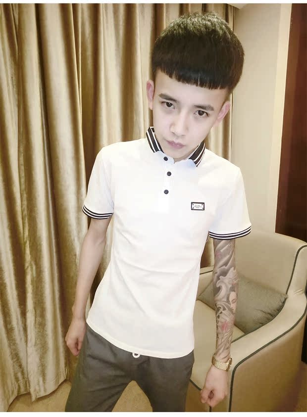 Người đàn ông tay đỏ nhanh nhẹn Zhao Zhongge với mùa hè mới áo sơ mi POLO áo sơ mi ngắn tay áo sơ mi POLO nam mỏng của Hàn Quốc áo polo ralph lauren