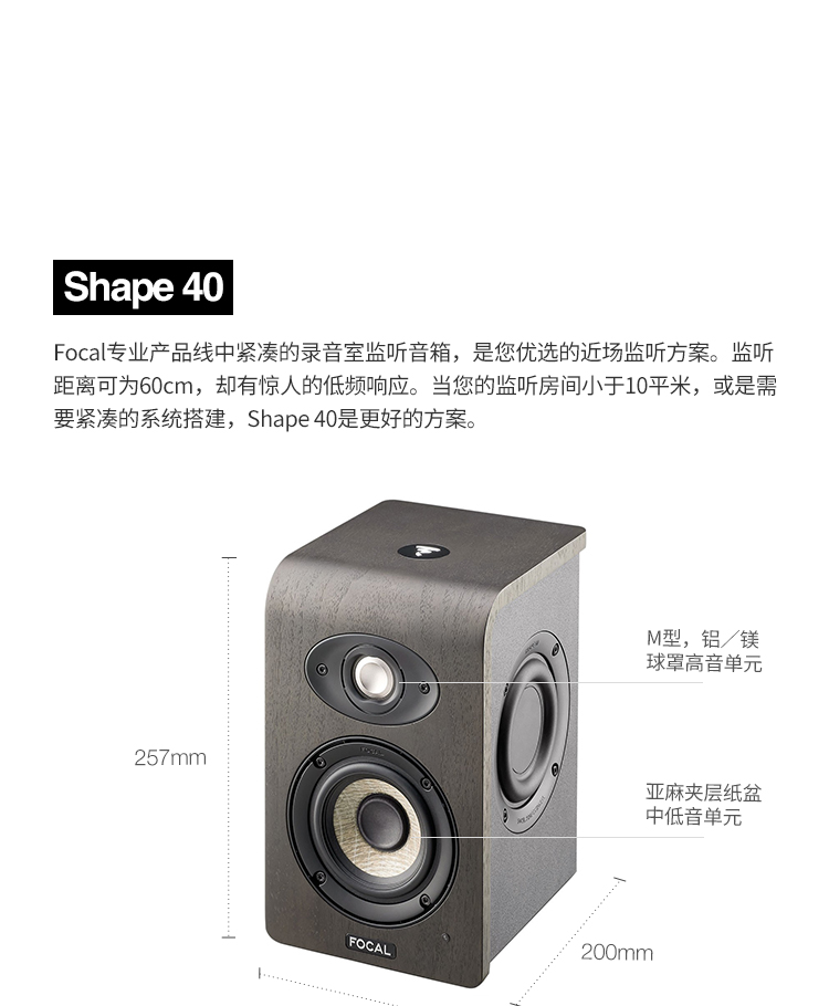[Porked net] Focal Shape 40 50 65 đôi máy tính để bàn hoạt động của loa màn hình - Loa loa loa ronamax