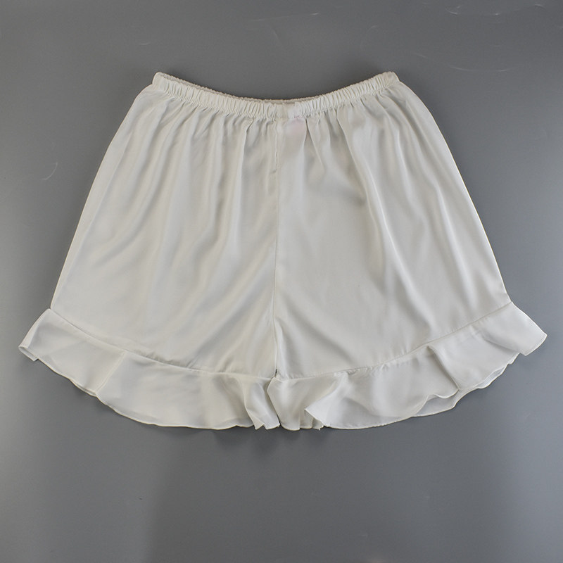 Yayuxin Pajama Pants Summer Short Women's Silk Thin Plus Short Sleeping Pure Color Ice Silk Loose Home Pants Women's Summer