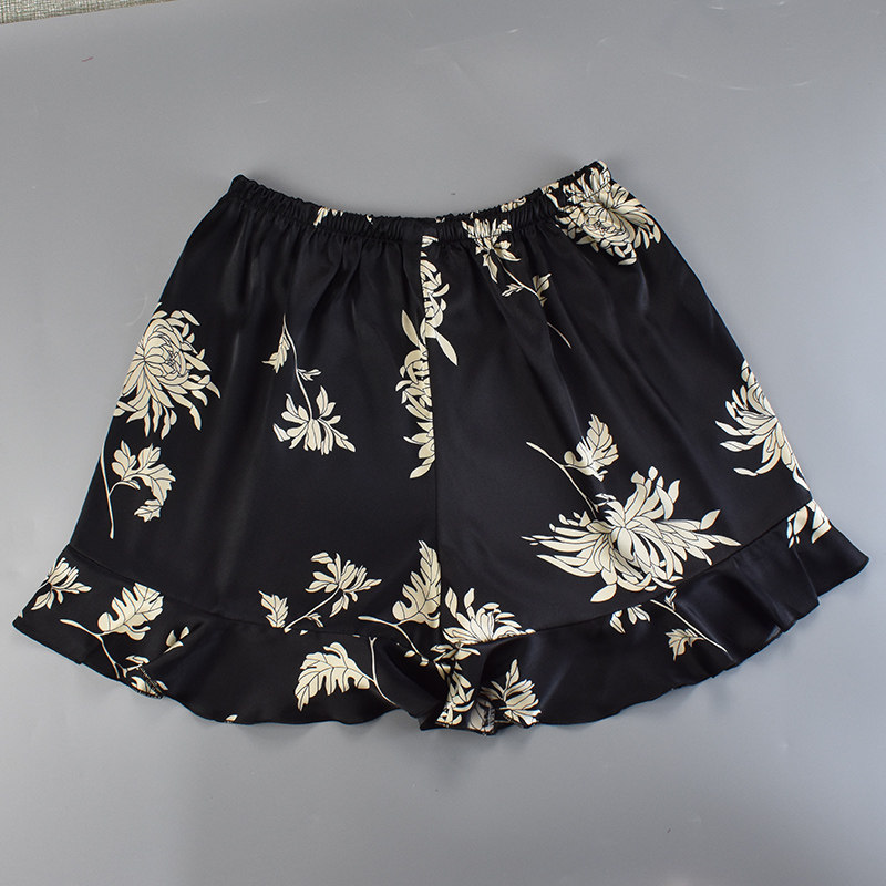 Sub-plume sleeping pants summer short female silk slim size Increase code Large size Sleeping Pants Woman 200 catty Shorts Female Summer