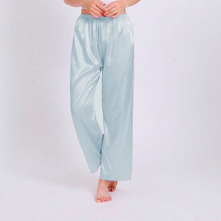Quần pyjama nữ mùa thu quần lụa bé trai quần ngủ nhà quần nữ quần lỏng lẻo phiên bản châu Âu mỏng nhà quần phụ nữ quần tây nam