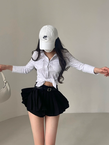 Сексуальное приталенное безопасное защитное белье, штаны, юбка, ремень, высокая талия