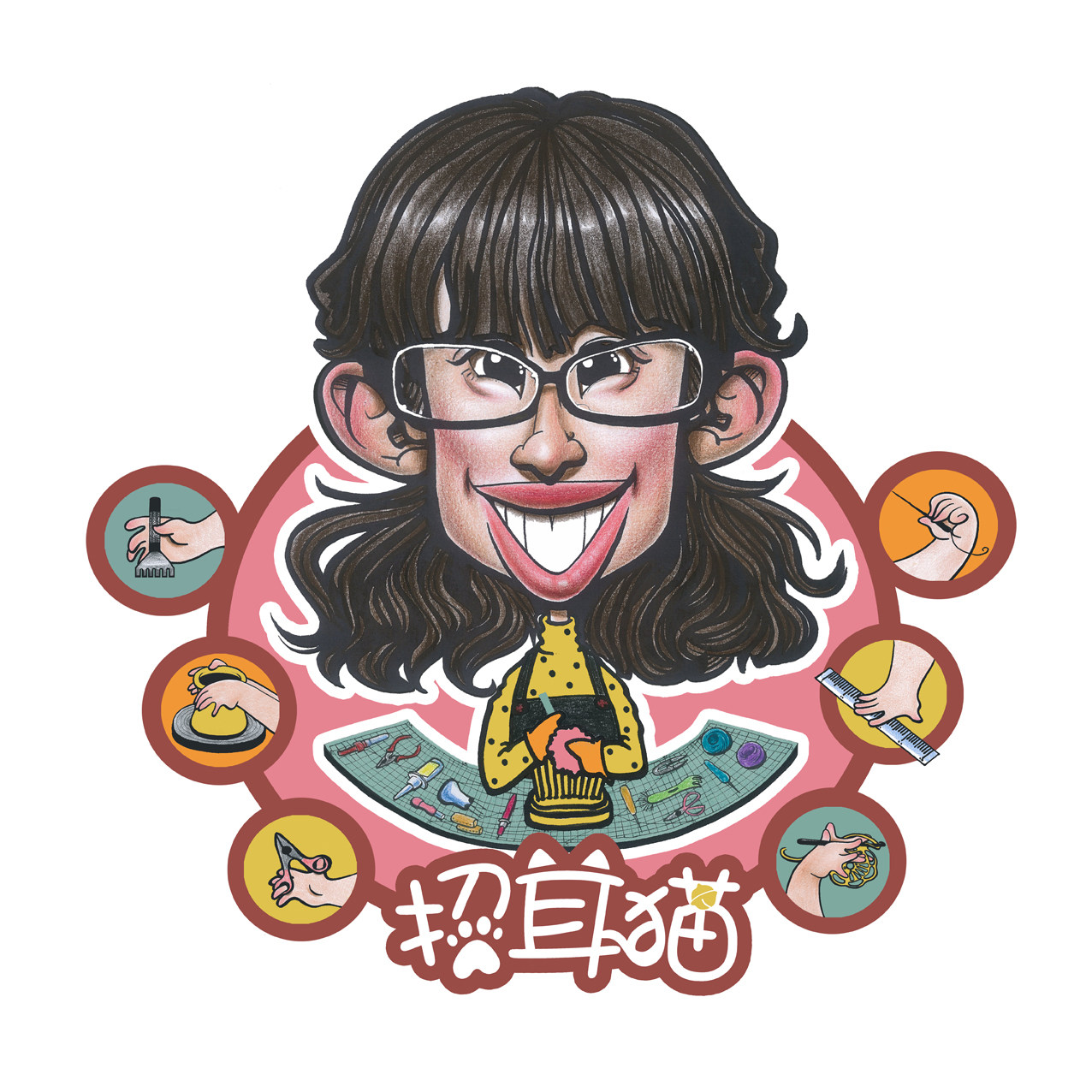 招耳猫手工的LOGO
