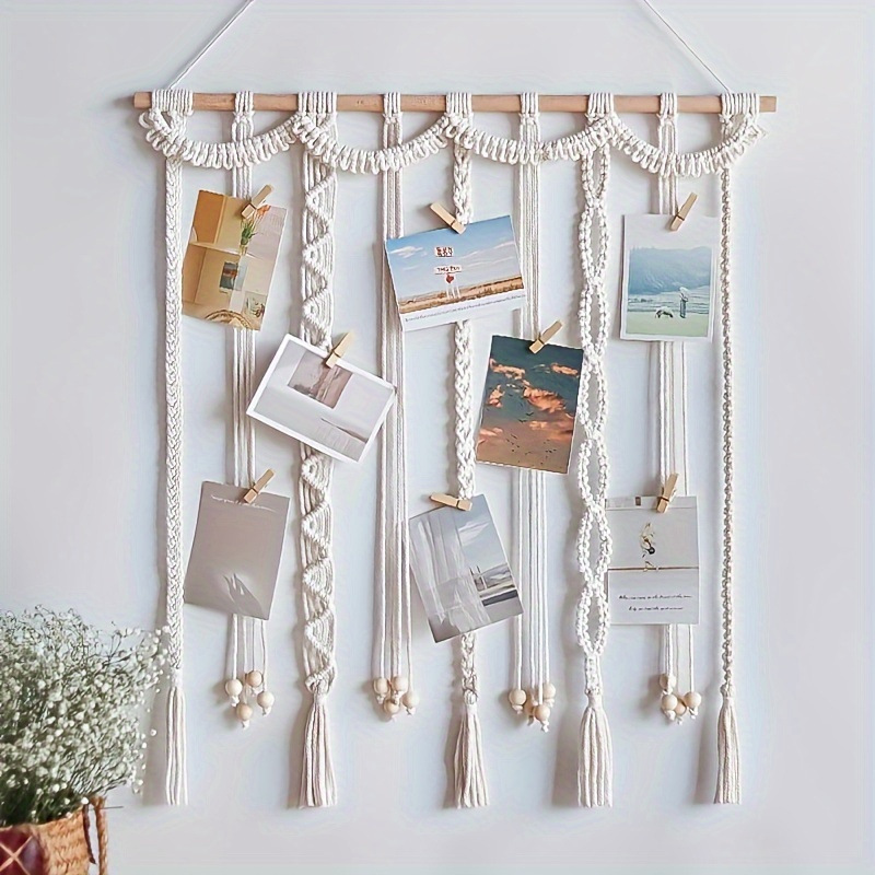 Photo Wall DIY Hanging Rope Decoration Wall Creative Hemp Rope Postcard Photo Display Wall Tapestry