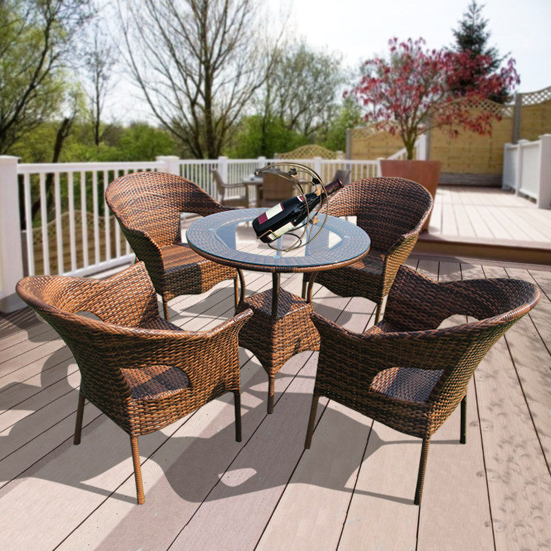 Iron Art Table And Chairs Mesh Red Rattan Chair Home Balcony Small Tea Table Combined Casual Chair Outdoor outdoor table and chairs Nordic