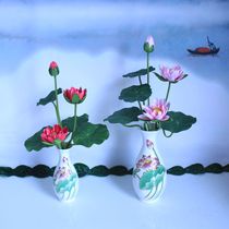 For the Lotus Flower Lotus with a bottle suit Buddha Hall for the Buddha Flower Lotus Guanyin Flower Buddha Hall with a silk flower room