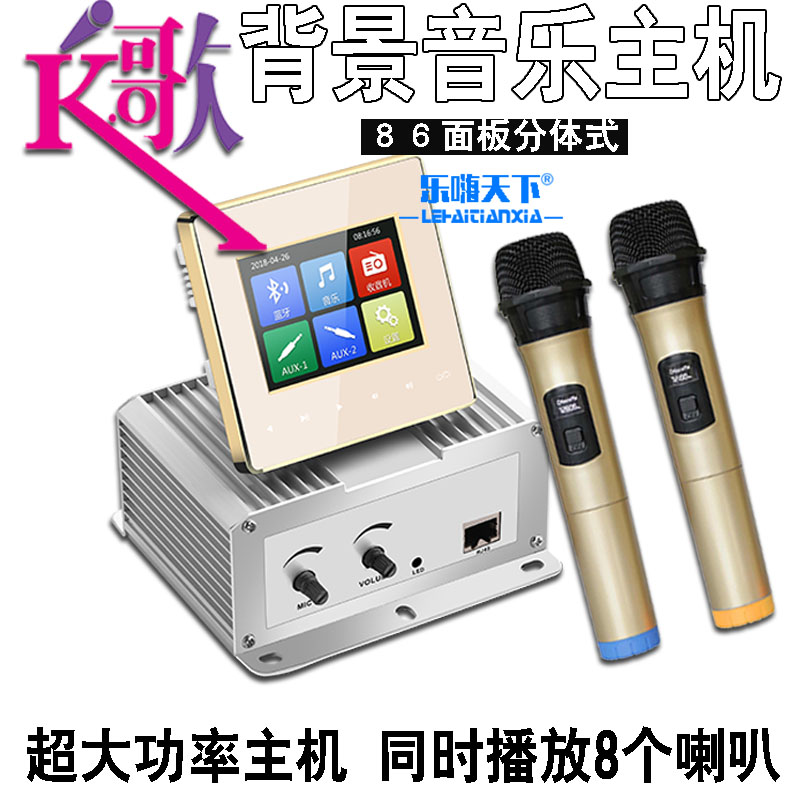 K song two-piece host family Hotel background music system set Controller Wireless Bluetooth player