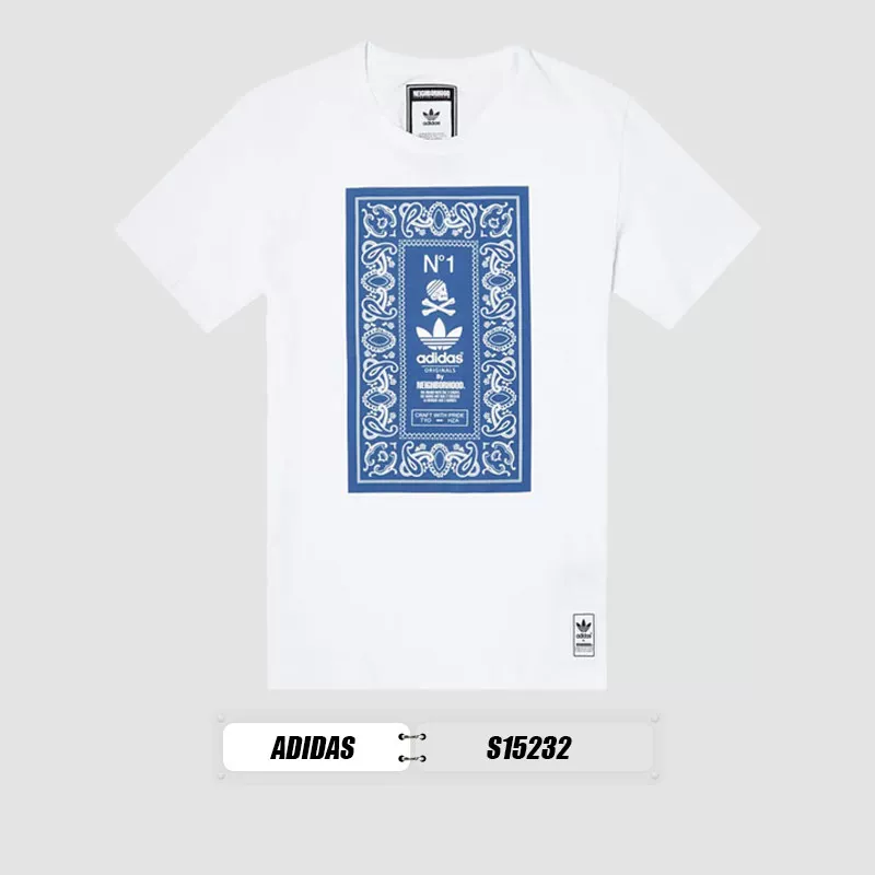 Распродажа Special Hui Adidas X NBHD совместная повседневная спортивная мужская хлопковая футболка S15231-S15232