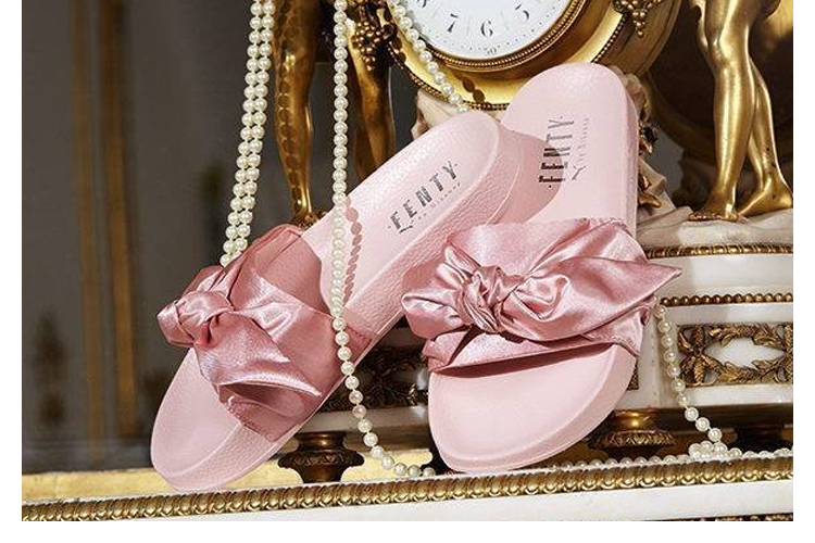 Cửa giày PUMA nữ thần lụa nơ Fenty Slide 365774-03 - Dép thể thao dép rọ nam