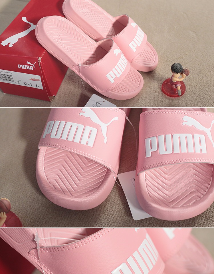 Cửa giày PUMA Popcat anh đào bột logo giải trí dép thể thao dép đi biển giày dép