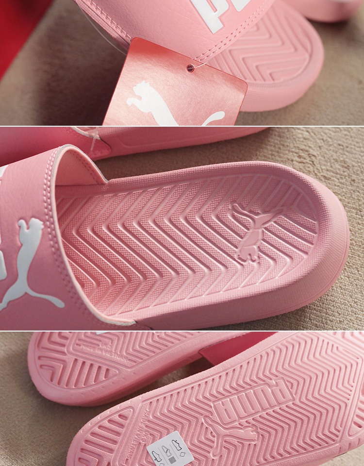Cửa giày PUMA Popcat anh đào bột logo giải trí dép thể thao dép đi biển giày dép