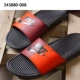 Cửa giày NIKE BENASSI SWOOSH JDI dép thể thao màu đen và trắng đôi mẫu 343880 312618