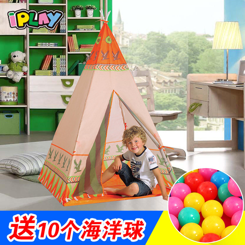 iPlay Children's tent Game house Indoor Indian Tent Kids Outdoor Baby Castle Kindergarten Triangle