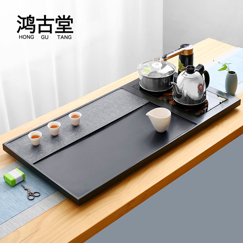 Wujinshi tea tray set fully automatic Shangshui tea table gold stove kettle integrated induction cooker stone tea sea tray