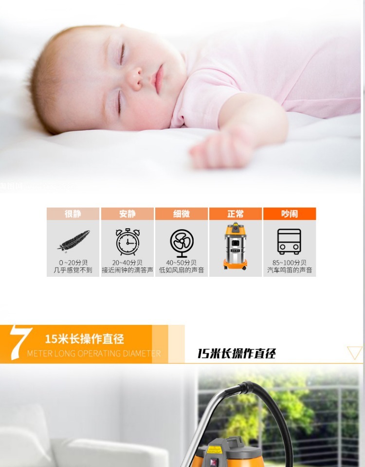 Máy hút bụi Jieba BF501 hút bụi khô và ướt cát công suất cao tiêu dùng công nghiệp và khách sạn thương mại rửa xe - Máy hút bụi máy hút bụi midea