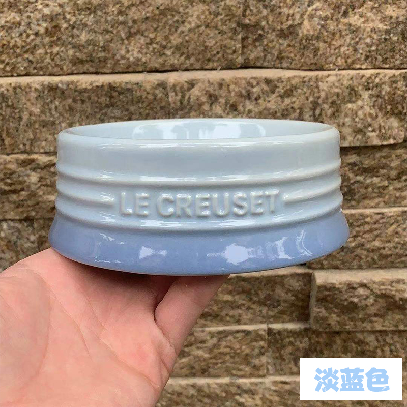LeCreuset Cool Kitty Cat Food Instrumental Pet Flat Bowl Dog Cat Universal Ceramic Bowl Enamel Spot