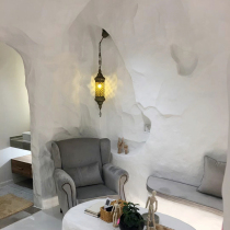 Large outdoor GRC cement rockery waterfall indoor rockery flowing water fish pond landscape homestay lava cave landscaping