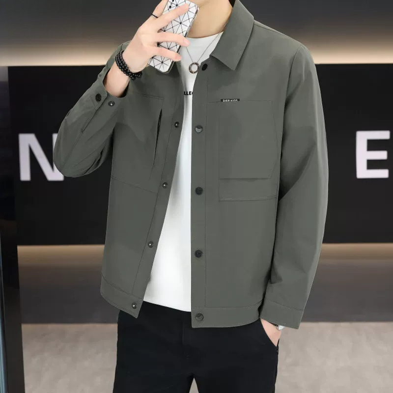 Spring and Autumn New Men's Jackets, Simple Casual Outerwear, Men's Workwear Jackets, Thin Sportswear, Trendy Outerwear Spring and Autumn New Men's Jackets, Simple Casual Outerwear, Men's Workwear Jackets, Thin Sportswear, Trendy Outerwear