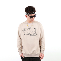 BIPOLAR finger graffiti sweater national tide Hip Hop Street print loose pullover round neck autumn winter coat men