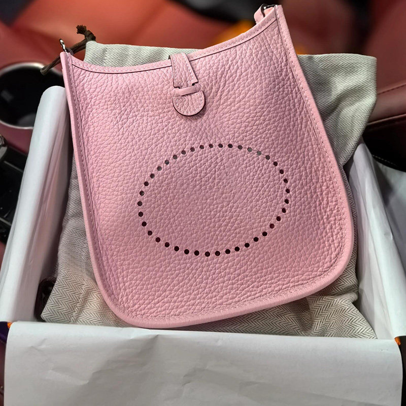 Fully Handmade Waxed Leather New Evelyne Mini Bag Evelyne23/29 Single Shoulder Crossbody Tc Leather Platinum Kelly Bag Fully Handmade Waxed Leather New Evelyne Mini Bag Evelyne23/29 Single Shoulder Crossbody Tc Leather Platinum Kelly Bag