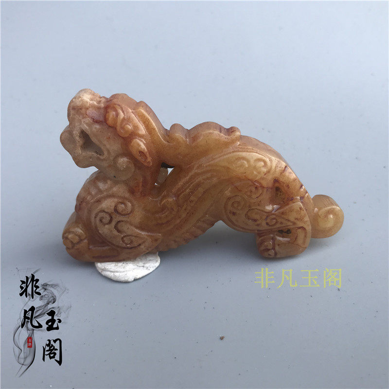 Antique high ancient jade Qin and Han antique antique jade old Xiuyu fine brave collection of high ancient jade old objects