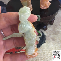 Imitation of Ming and Qing high ancient jade put pieces of antique jade antique old Xiuyu four beauties put pieces of jade pendant pendant old