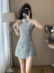 Summer Fashion Sleeveless Retro Shorts Two-Piece Set for Petite Women, Elegant Lady Style, New Chinese Style National Style Suit