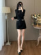 Long-Sleeved, Light Luxury, Fashionable, Elegant Ladylike French-Style Waist-Cinching Dress with a Rich Lady Vibe, High-End Feel