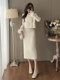 New Chinese-Style National Fashion Suit Skirt for Women, High-End Autumn and Winter Elegant Luxury Short Jacket with Buttoned Hem and Skirt Two-Piece Set