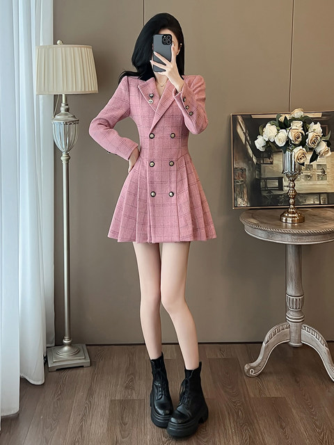 French-Style Korean Elegant High-End Exquisite Suit Dress for Petite Women with a Sophisticated and Mature Design, Chanel-Inspired Dress