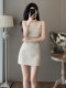 Summer Socialite Elegant French Light Luxury Sleeveless Dress with Exposed Waist, Sexy Little Chanel-Style Dress for Women with a High-End Feel