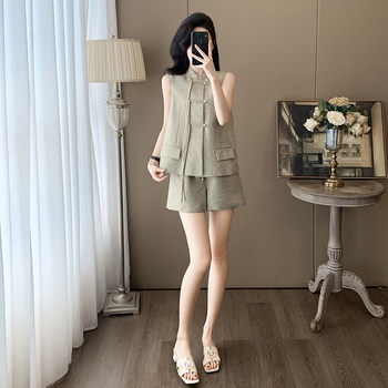 Summer Elegant and Youthful Fashion High-End Exquisite Button-Up Sleeveless Top Chinese Style Improved New Chinese Suit for Women