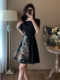 Summer Hepburn style retro temperament skirt women's short-sleeved waist slimming new Chinese style dress high-end