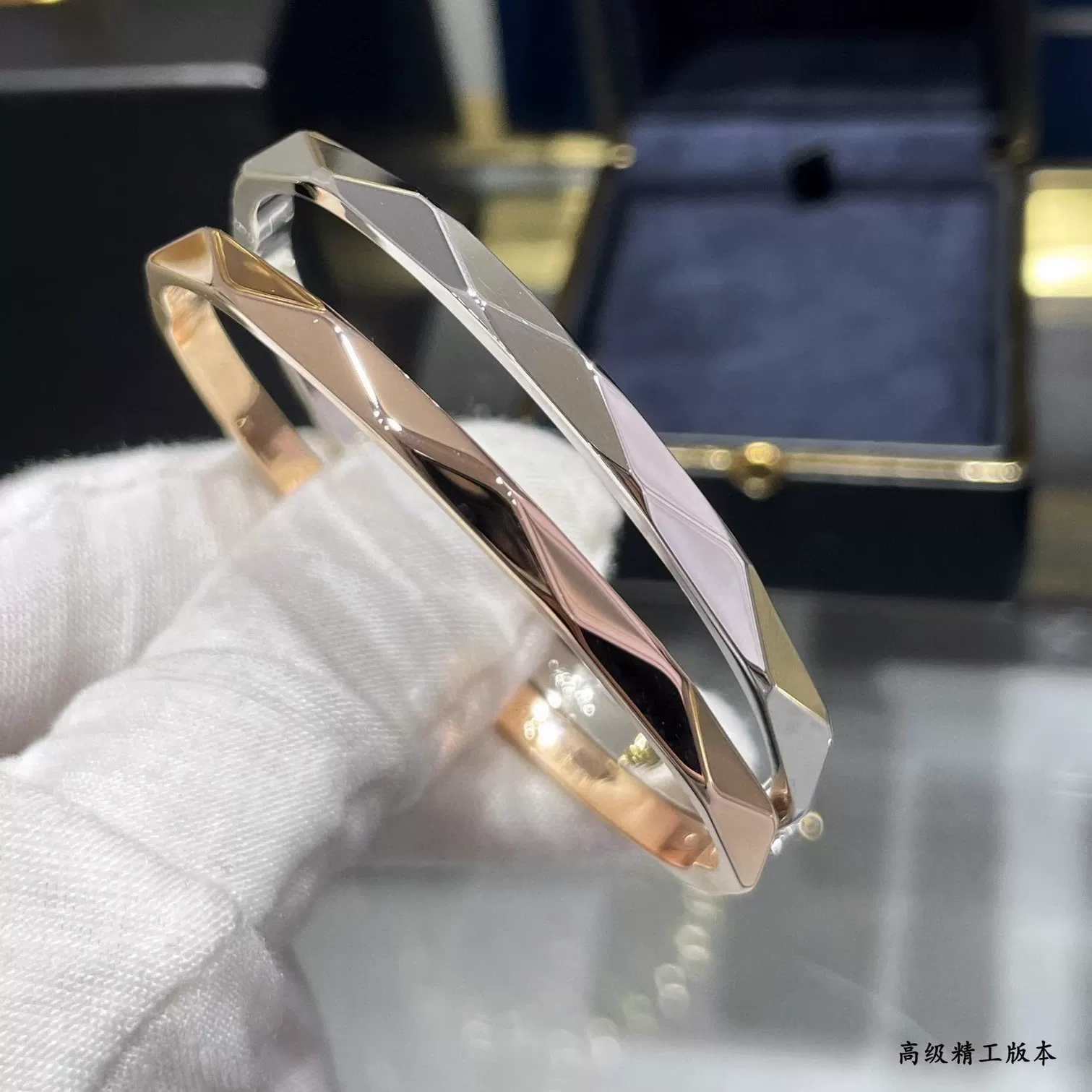 Золотой браслет с узором diamonds ко Дню Святого Валентина, украшенный бриллиантами, розовое золото, подарок на день рождения