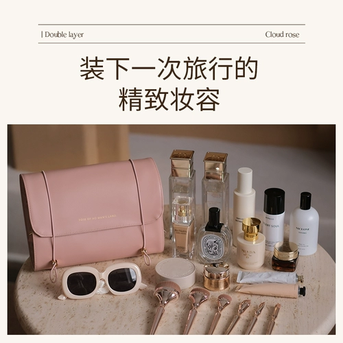 Косметичка, портативная вместительная и большая сумка через плечо, складная сумка для хранения для путешествий, изысканный стиль, коллекция 2021