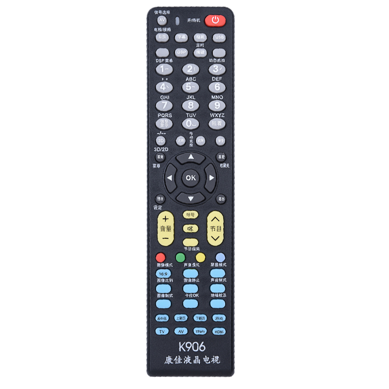 Direct use of Concanon liquid crystal TV universal remote control without setting K906