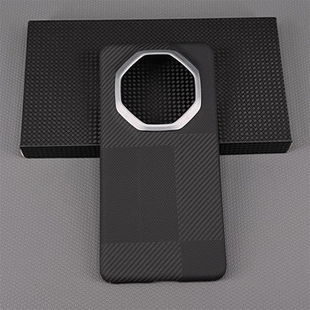 Suitable for Huawei Mate70Rs Original Aramid Kevlar Fiber Phone Case, Lightweight, Drop-Resistant, Dirt-Resistant, Carbon Fiber Business Style, Mate70 Porsche Design, Strong Magnetic Adsorption, 600D High-End Protective Case