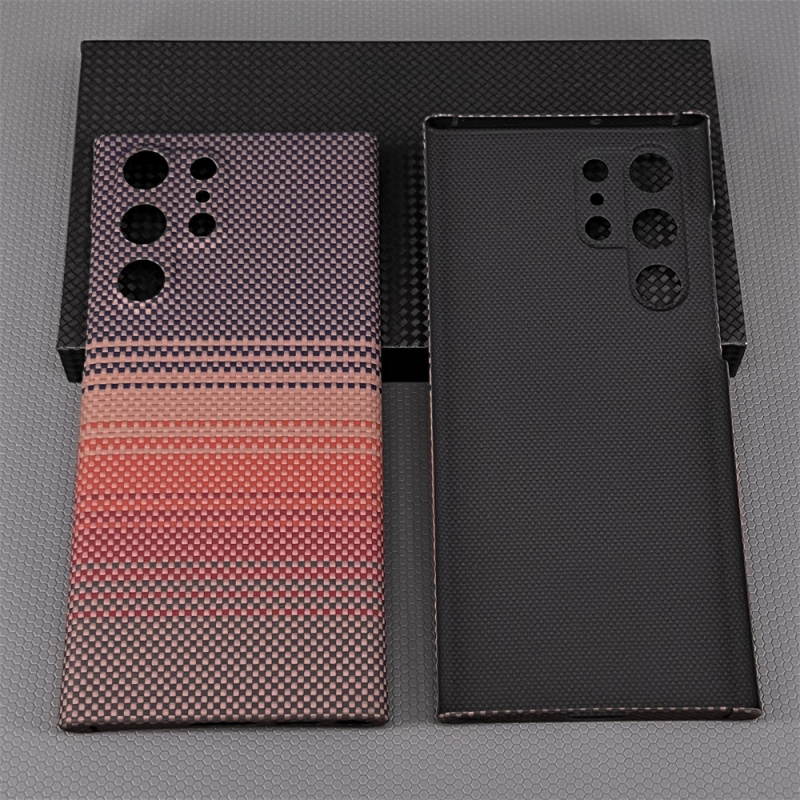 Suitable for Samsung S22 Ultra Phone Case, Kevlar Aramid Fiber Carbon Fiber S22U Protective Cover, S22+ Anti-Drop, Heat Dissipation, Business Style for Men and Women, New High-End Simple Full-Cover Matte Finish