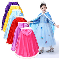 Spring and Autumn Girls Hooded Cloak Christmas Belle Sleeping Beauty Princess Shawl Ice and Snow Sophia Long Cloak