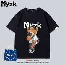 Nyzk boys short sleeved T-shirt summer big kids cartoon trend fashionable and handsome casual pure cotton breathable top