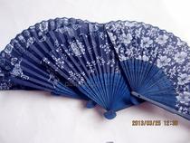 Batik small fan fabric stage props fan Chinese style classical fan female fan summer wooden handle folding fan