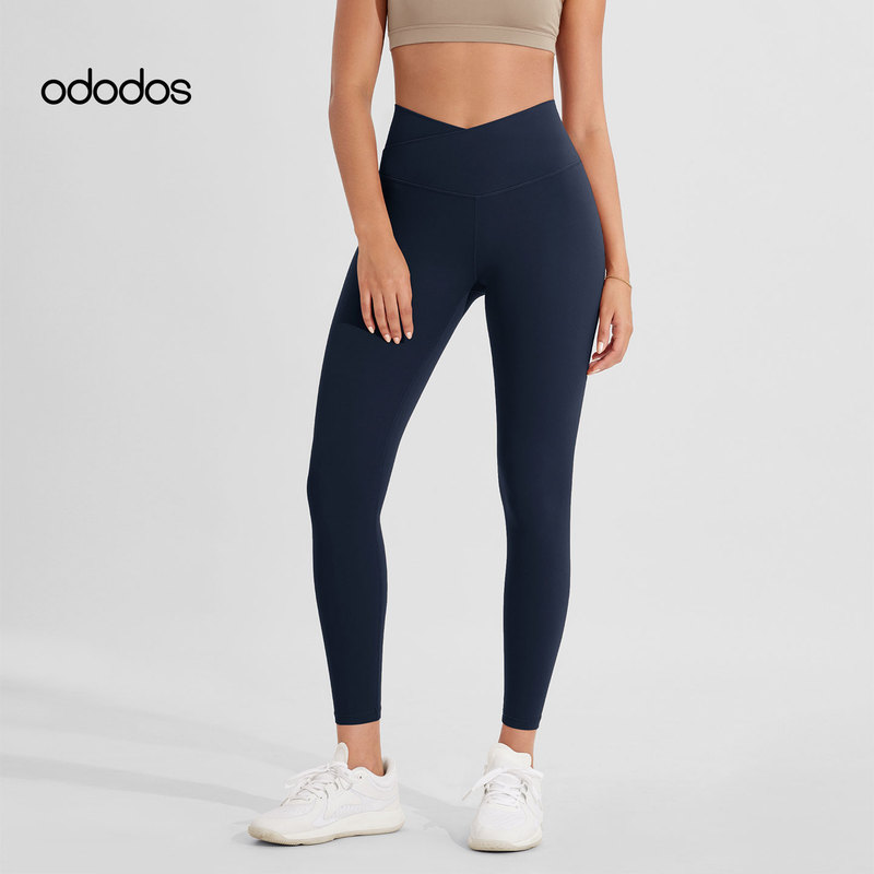 Ododos V-Shaped Cross Fitness Pants for Women, High-Waisted Peach Butt Leggings with Pockets, Stretchy Sports Yoga Pants Ododos V-Shaped Cross Fitness Pants for Women, High-Waisted Peach Butt Leggings with Pockets, Stretchy Sports Yoga Pants