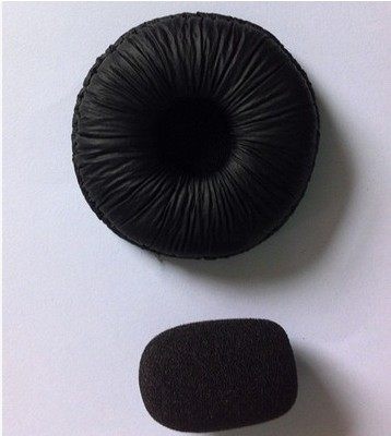 Aiteou telephone headset artificial leather ear cotton unilateral headset sponge leather case cotton earphone hollow cotton