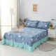 Váy ngủ Twill Cartoon Cotton Bed Cover Single Piece Sheet Cotton Hàn Quốc Ren Rounded 1.5 / 1.8 / 2m - Khăn trải giường