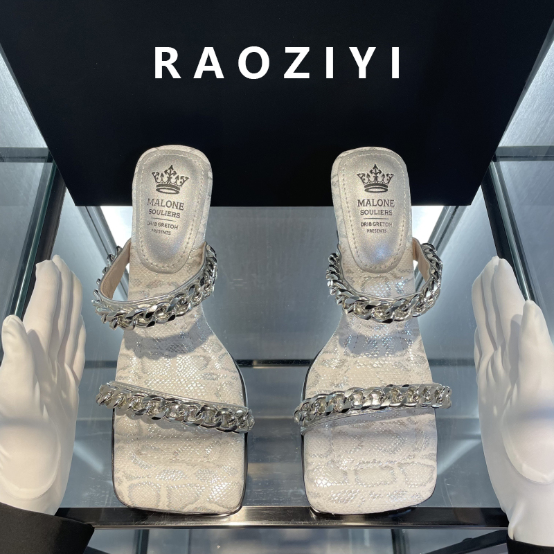 【Liquid Border】Raoziyi~Women's Sandals 2026 New Summer French Style High Heels 7.5cm