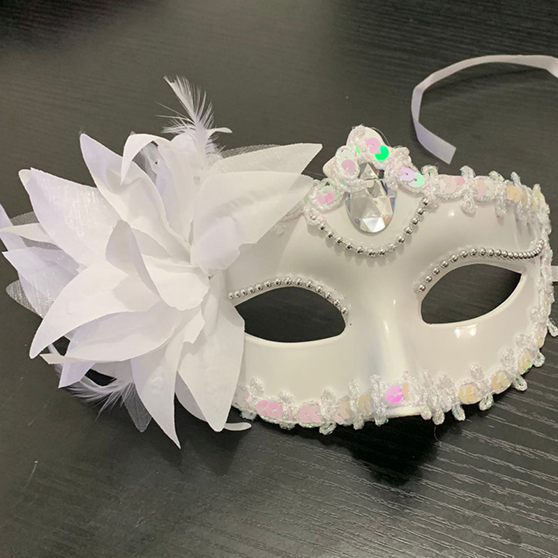 mask female half face princess halloween masquerade party antique stage